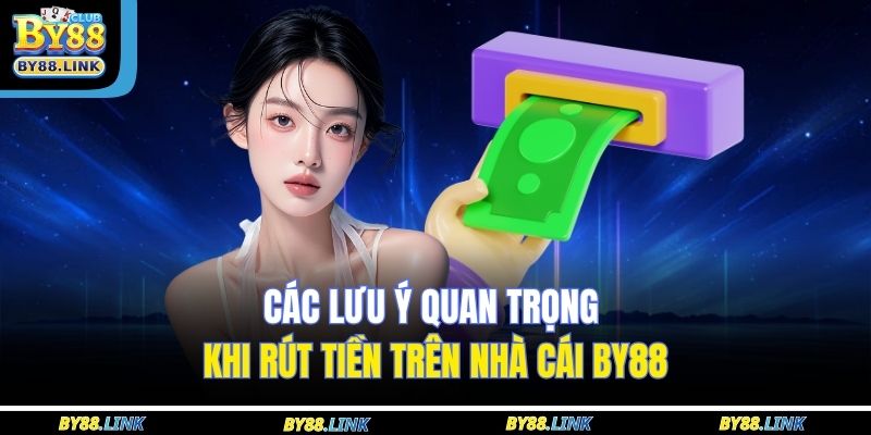Các lưu ý quan trọng khi rút tiền trên nhà cái BY88